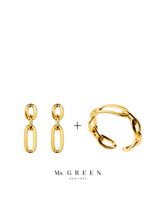 Marilyn 2NL Earrings + Marilyn 2NL Ring [Set 1]