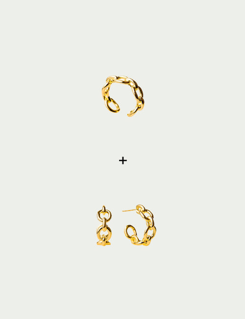 Marilyn EBL Petit Hoop Earrings + Marilyn EBL Petit Ring [Set 1]
